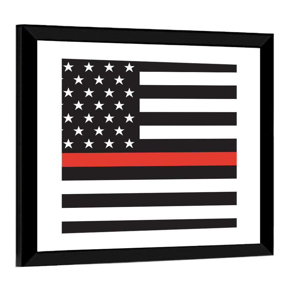American Flag Minimalist Design Wall Art