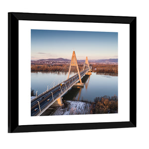 Megyeri Bridge Over The DanubeRiver Wall Art