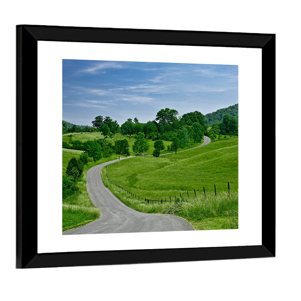 Blue Ridge Winding Road, Western Virginia Wall Art