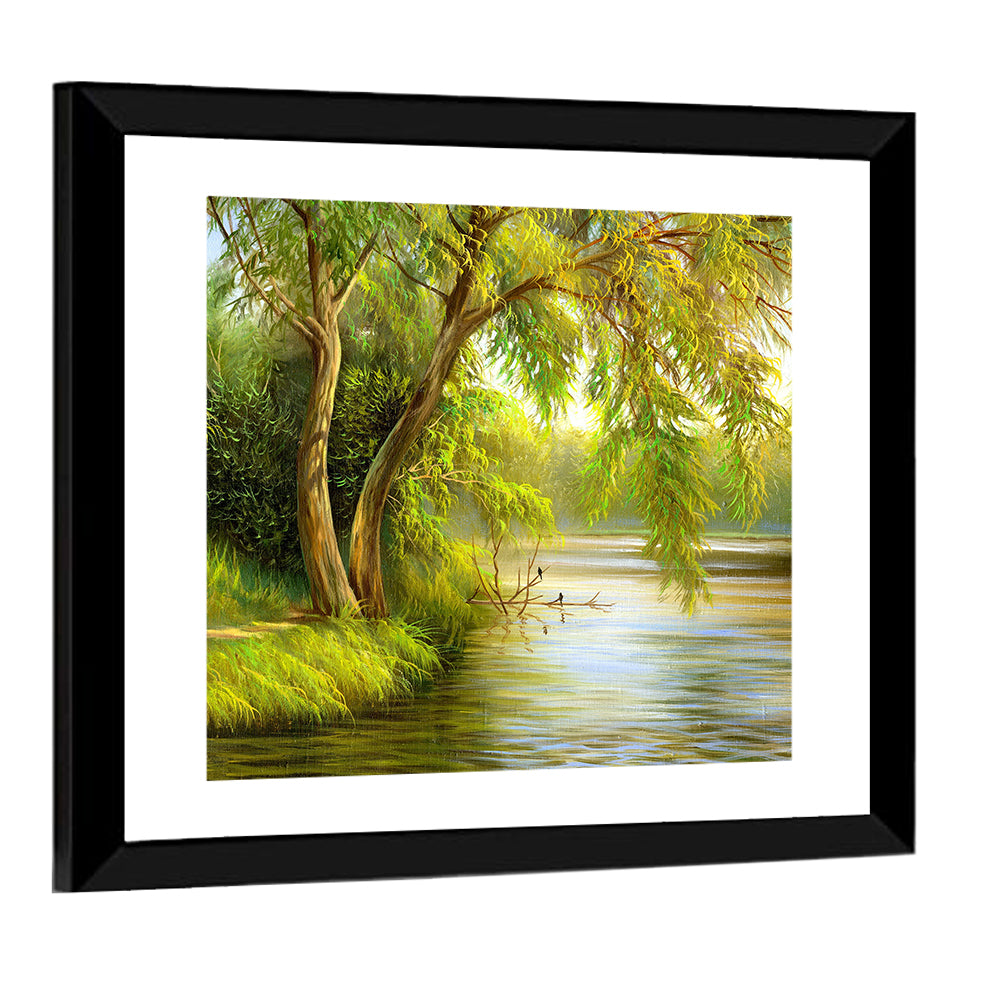 Summer Willow Lake Wall Art