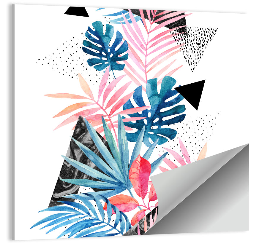 Watercolor Tropical Leaves Wall Art