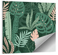 Polka Dot Tropical Leaf Pattern Wall Art