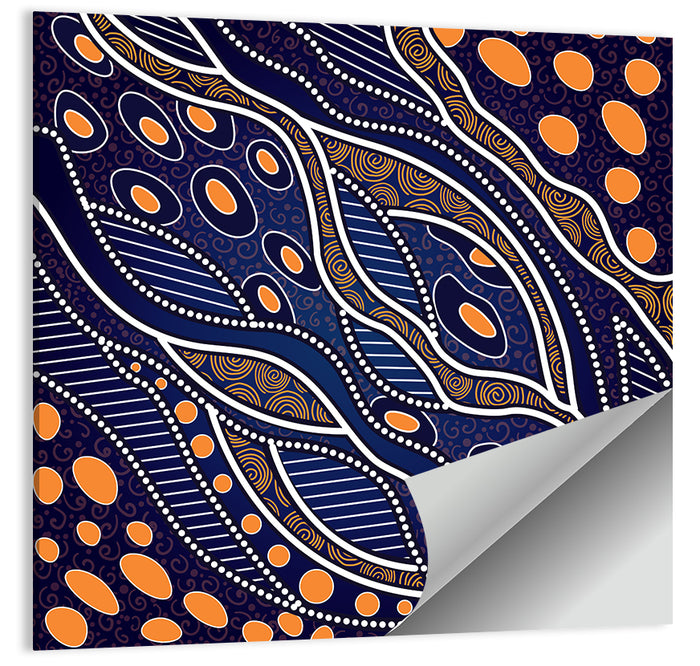 Rhythmic Dot Vector Composition Wall Art as a poster print