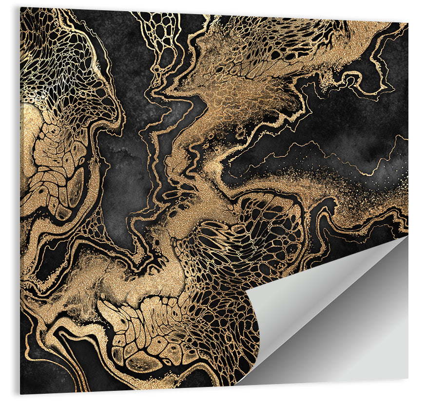 Gold Veins Texture Wall Art