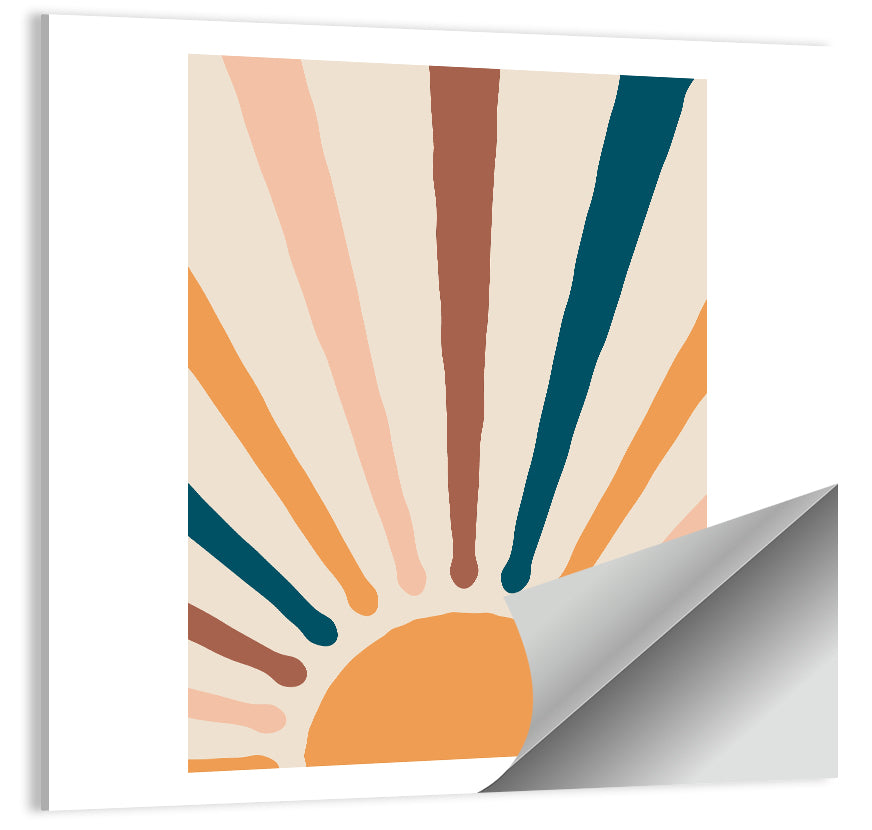 Boho Sunburst Abstract Wall Art