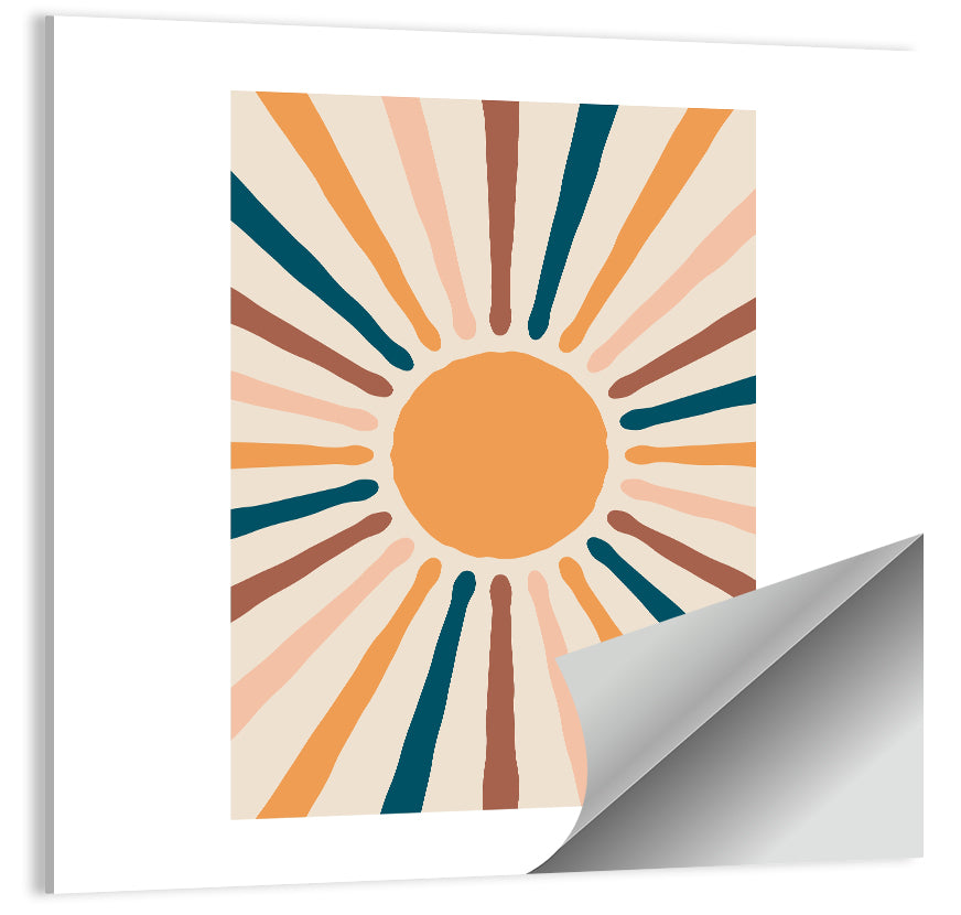Boho Sunburst Abstract Wall Art