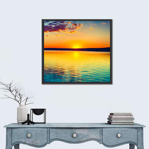 Sunset Over The Lake In Russia Wall Art