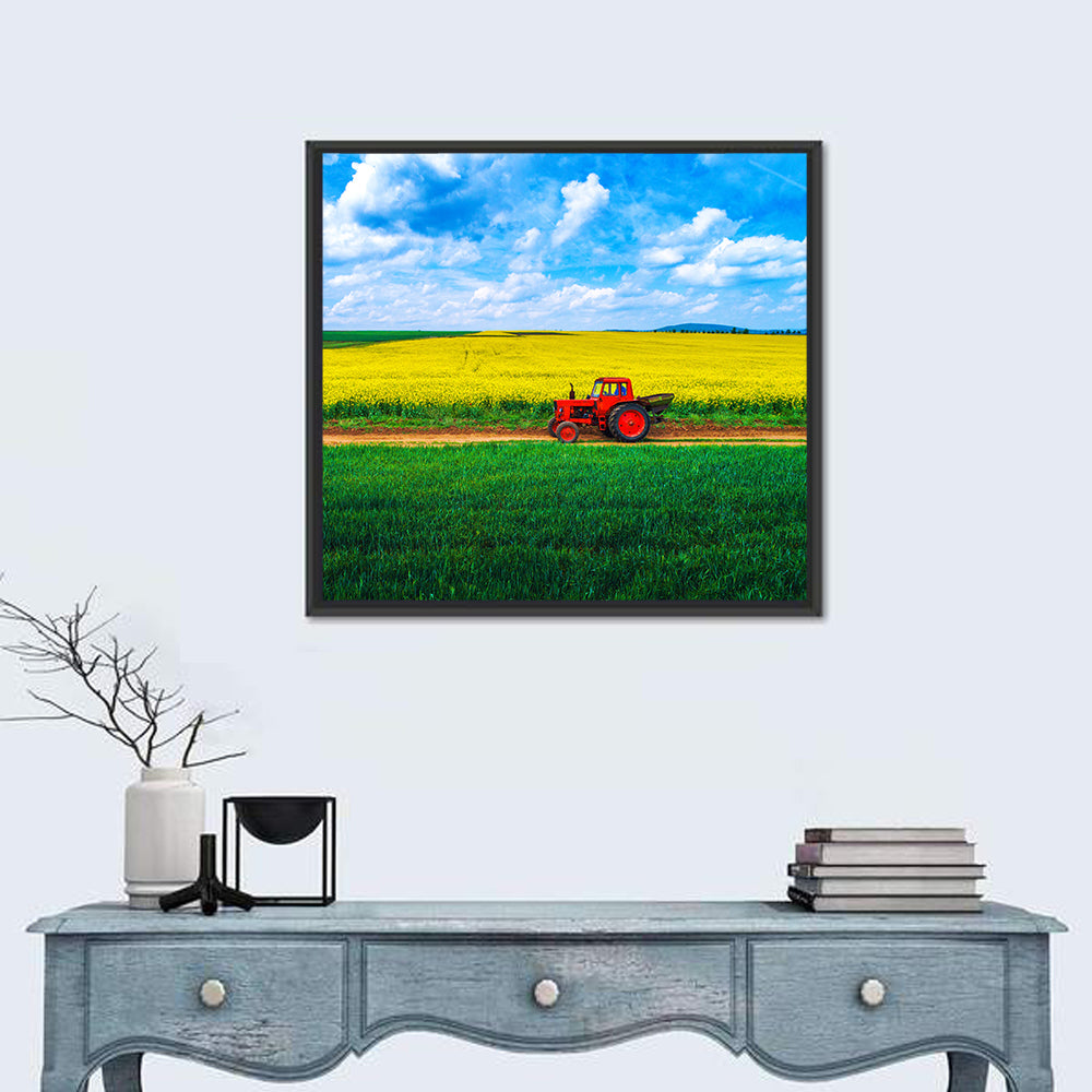 Aerial View Over Agricultural Fields Wall Art