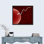 Sperm Approaching Ovum Wall Art