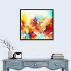 Vibrant Semi Abstract Flowers Wall Art