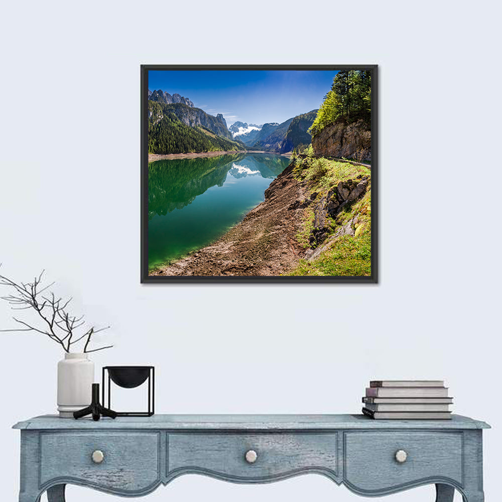 Gosausee Lake Austria Wall Art in a room, square