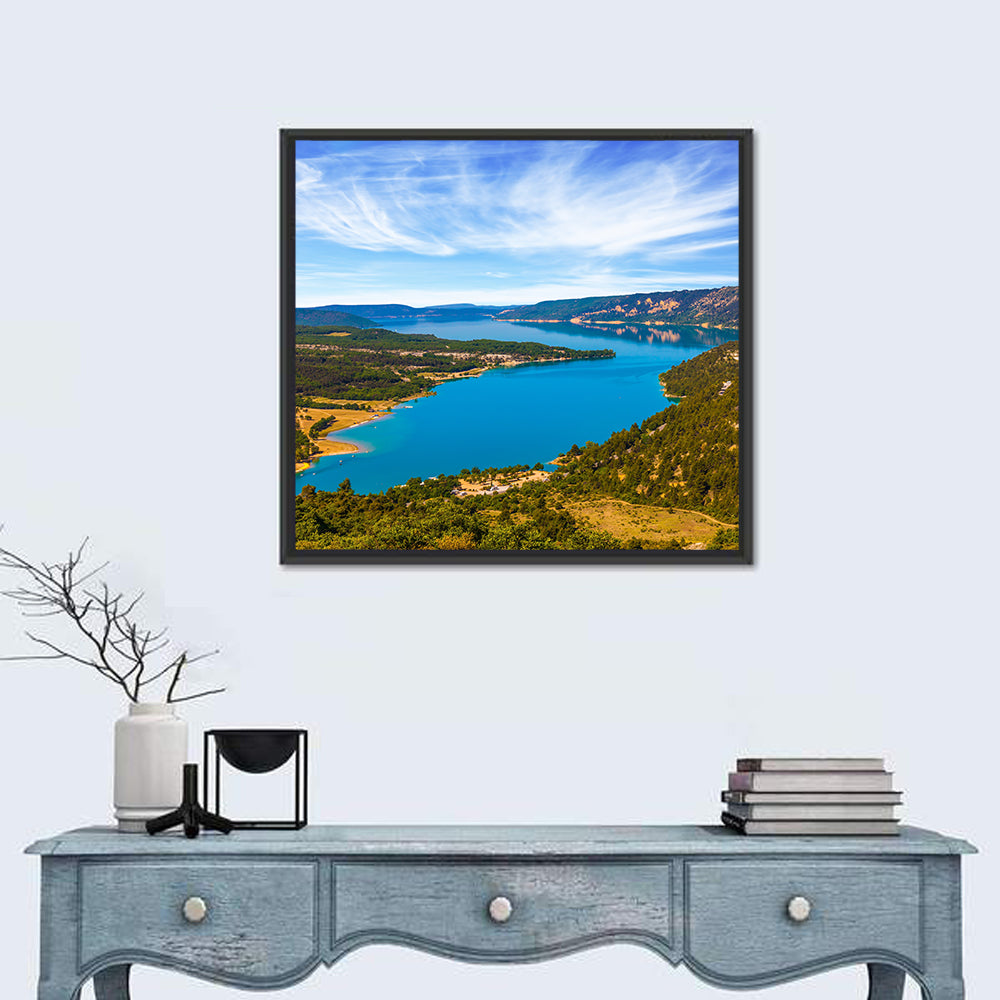 Lac De Sainte-croix, Verdon Gorge Wall Art in a room, square