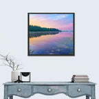 Sunrise Over Forest Lake Wall Art