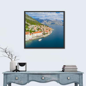 Scenic Coastal City Montenegro Wall Art