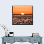 Sunset Over Open Ocean Wall Art