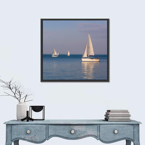 Lake Balaton With Sailboats Wall Art