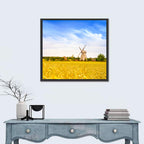 Dudutki Windmill in Golden Fields Wall Art