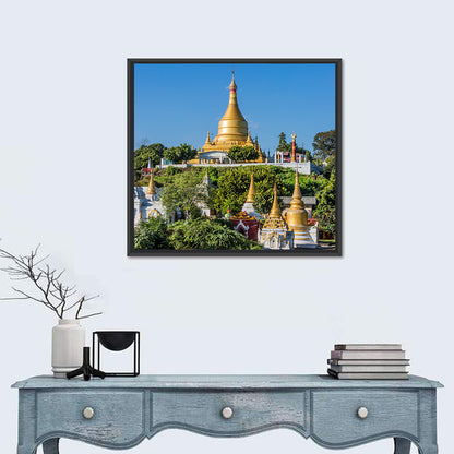 Sagaing Hills & Temples Skyline In Burma Wall Art