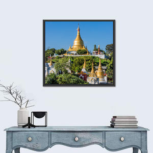 Sagaing Hills & Temples Skyline In Burma Wall Art