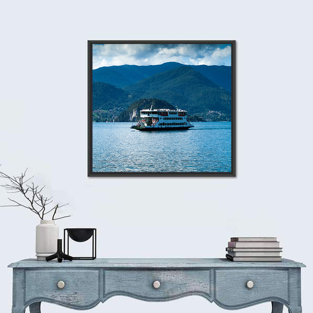 Blue Ferry on Lake Como Wall Art