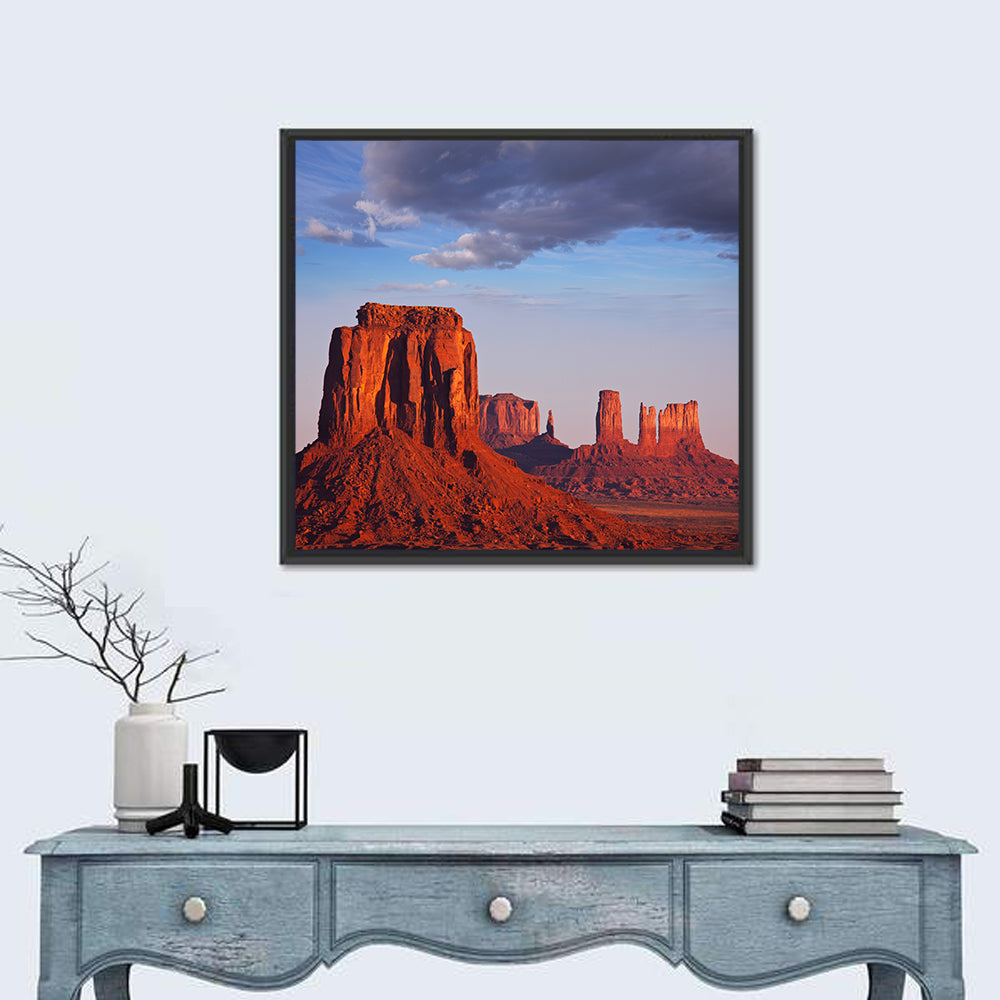 Monument Valley Mesa at Golden Hour Wall Art
