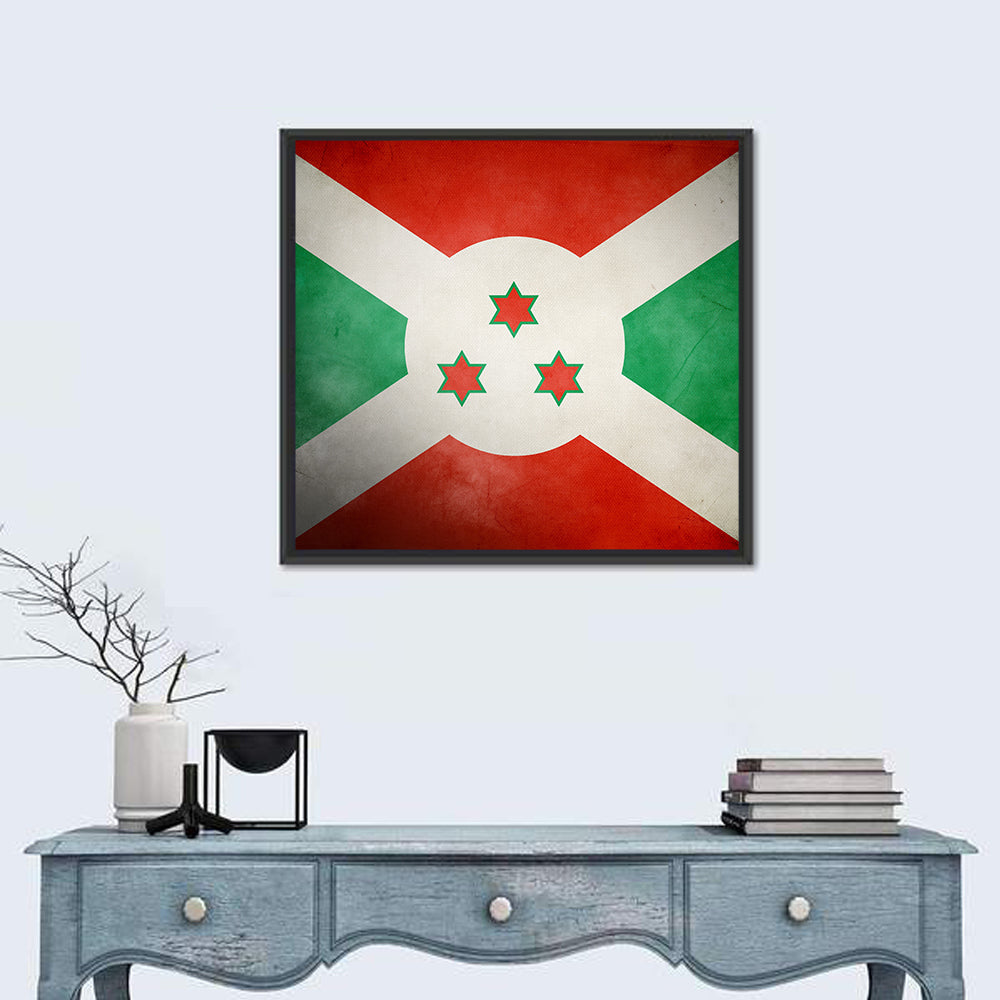 Flag Of Burundi Faso Wall Art