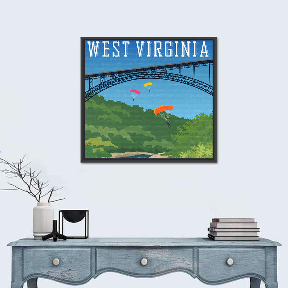 New River Gorge Skydiving Wall Art