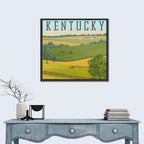 Kentucky Rolling Hills Illustration Wall Art