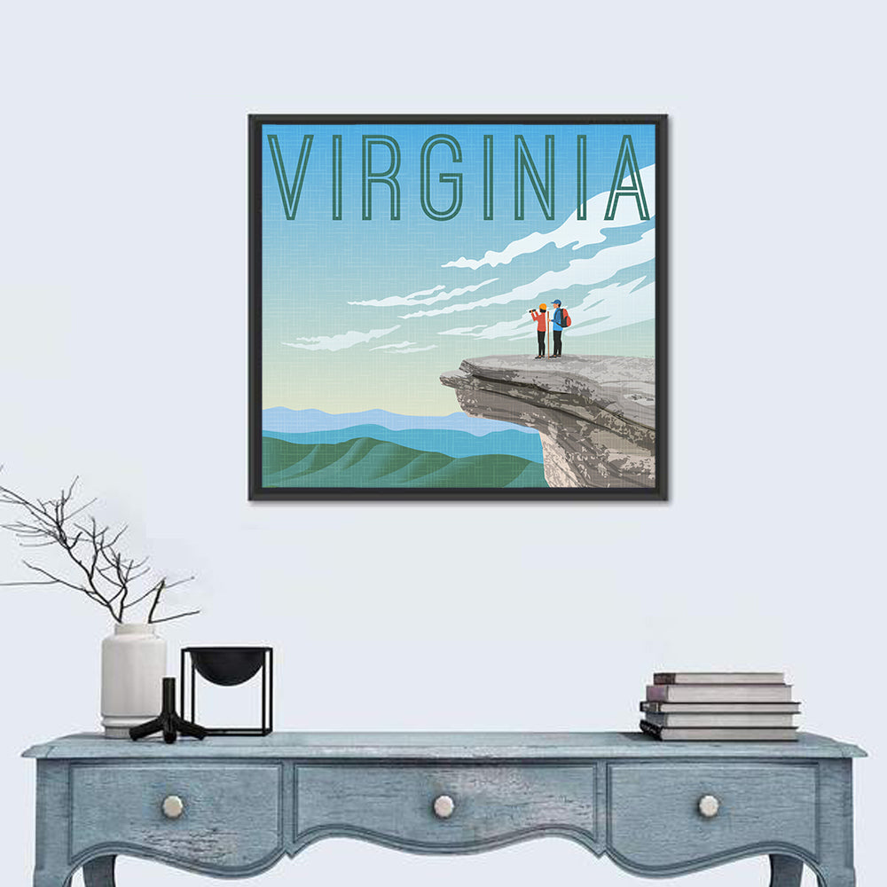 Mcafee Knob Virginia Wall Art in a room, square