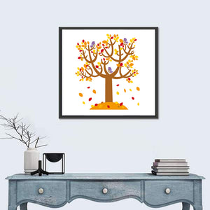 Autumn Tree Illustration Wall Art