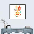 Scandinavian Geometric Diamond Wall Art