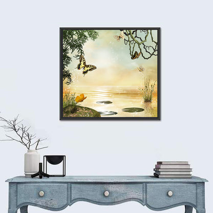 Fantastic Lake Illustration Wall Art