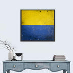 Distressed Ukraine Flag Wall Art