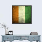 Ivory Coast Vintage Flag Wall Art