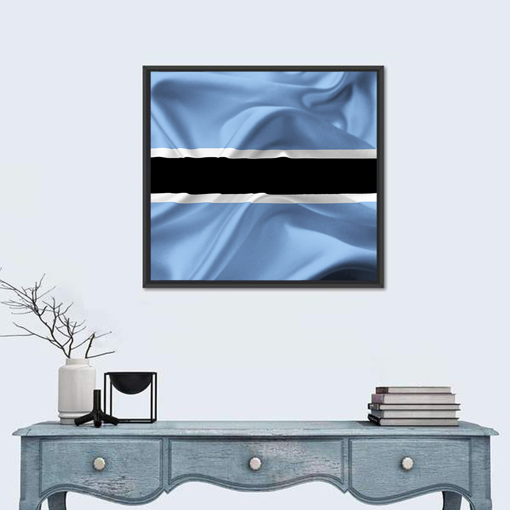 Waving Flag Of Botswana Wall Art