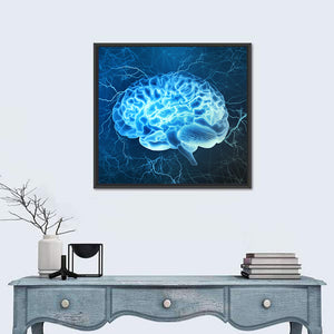 Electrical Activity Of Human Brain Wall Art