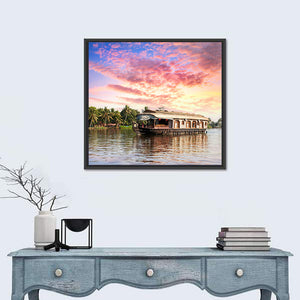 House Boat In Kerala India Wall Art