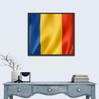 Romanian Tricolor Flag Wall Art