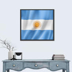 Argentine Flag with Sun Emblem Wall Art