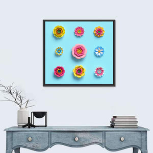 Craft Paper Flowers Wall Art