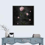 Surreal Pink Roses with Eyes Wall Art
