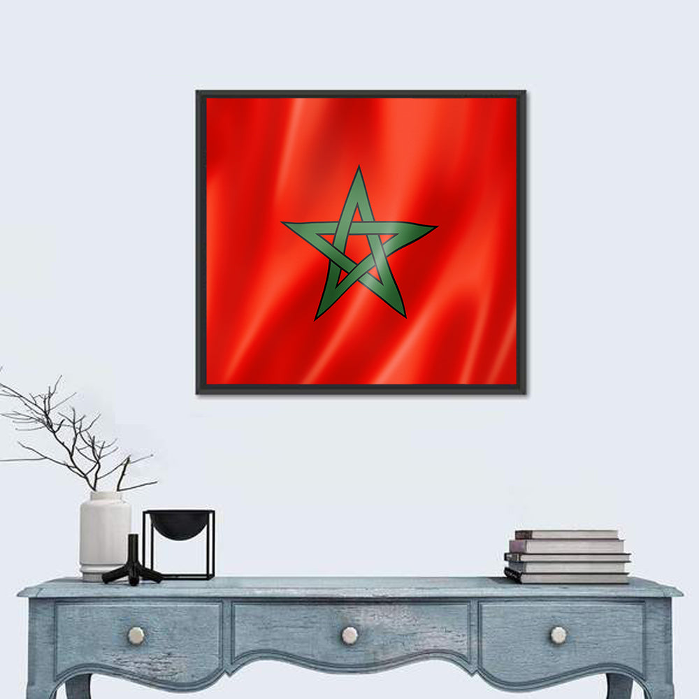 Morocco Flag with Five-pointed Star Wall Art