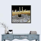 Kaaba Overhead Night View Wall Art