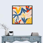 Bright Summer Tropical Pattern Wall Art