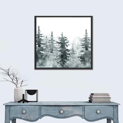 Snowy Pine & Spruce Trees Artwork Wall Art