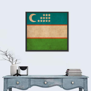 Flag Of Uzbekistan Wall Art