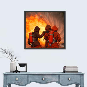 Firefighters During Training Wall Art