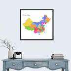 Map of China Wall Art