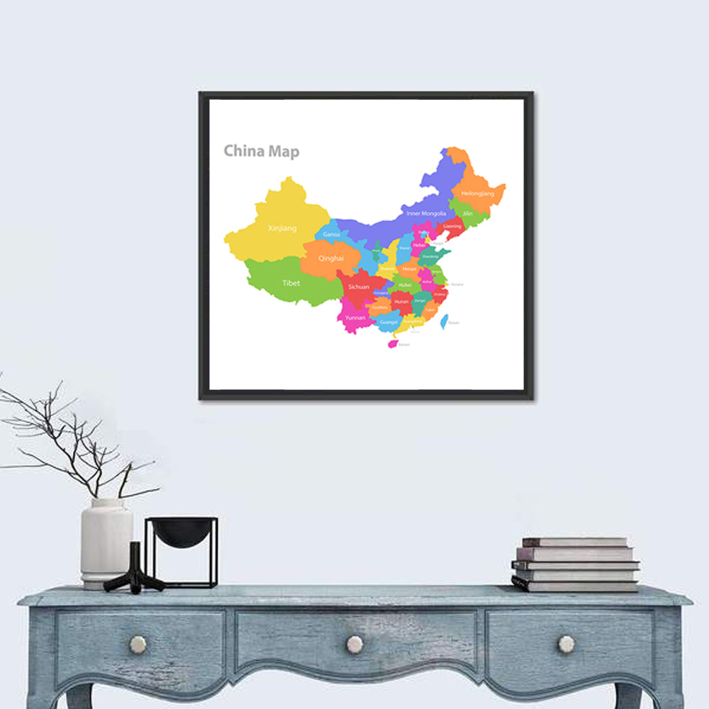 Map of China Wall Art
