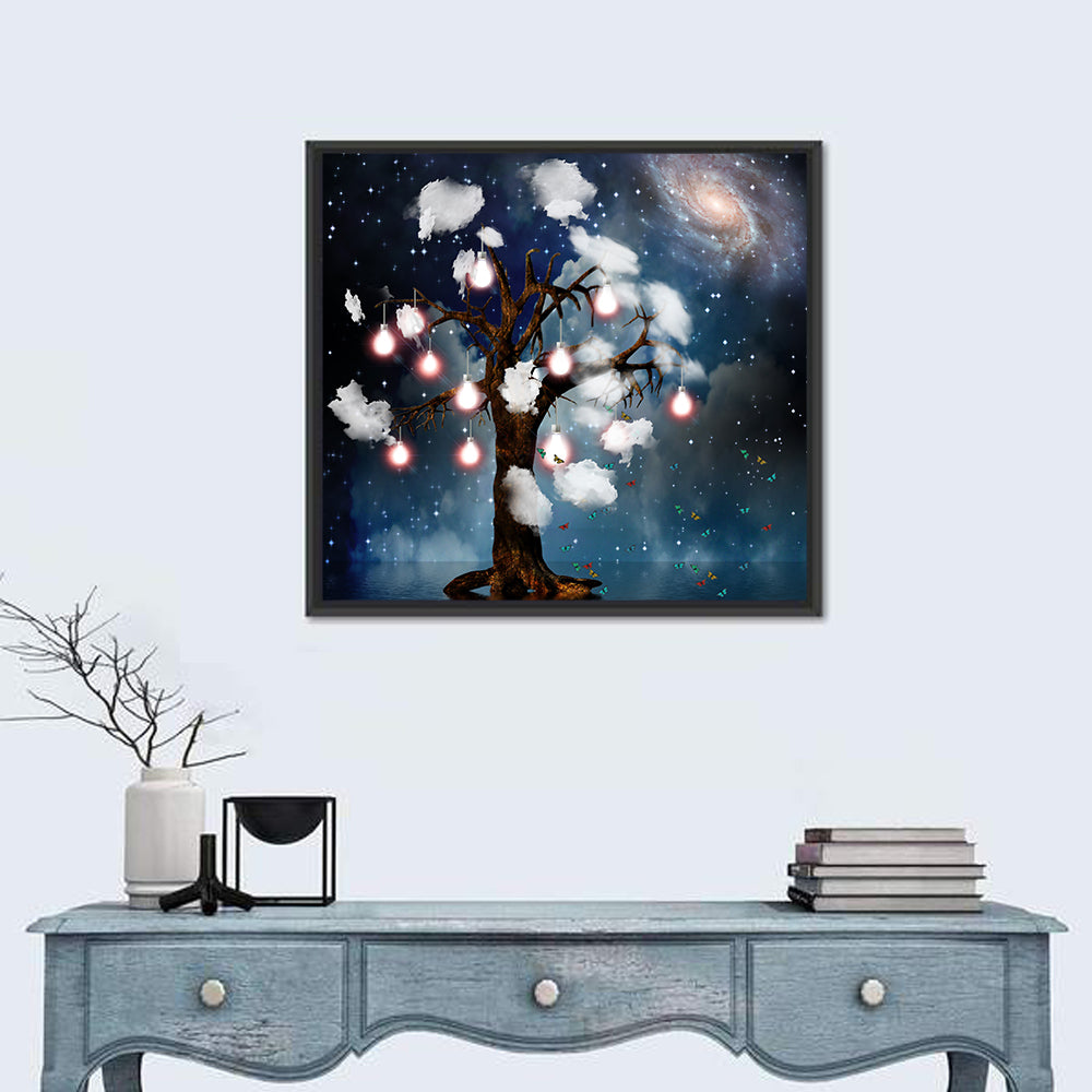 Tree of Thoughts Wall Art in a room, square